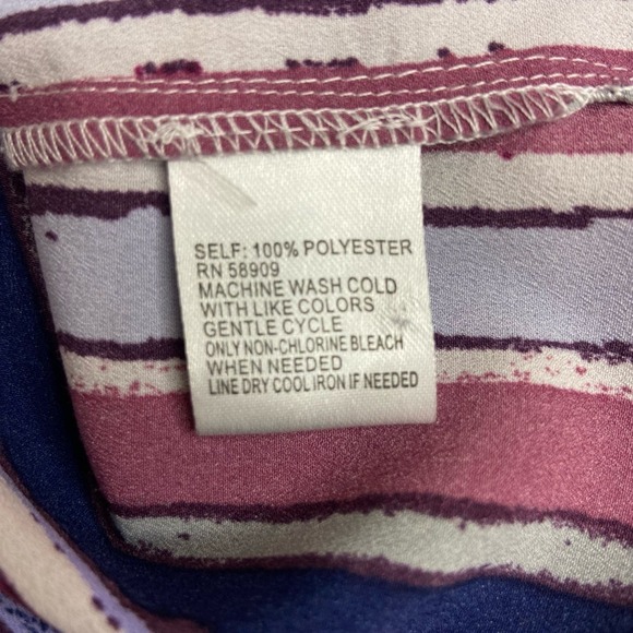 Alex Marie Size Large 2 Piece Top and Wrap Skirt Striped Lagenlook boho modern - Picture 10 of 15